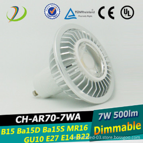 Dimmable AR70 GU10 LED Spot light AR70 led lamp Ba15d AR70